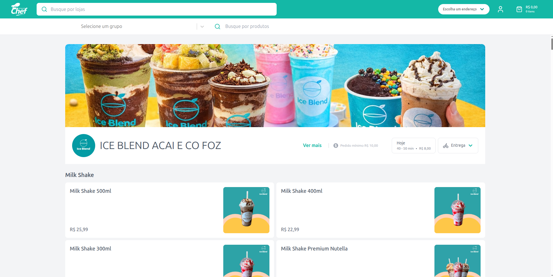 Entrega do Chef - Plataforma de Delivery